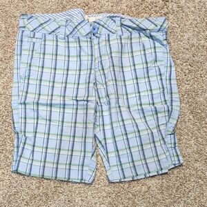 Plaid Shorts in Blue and Green